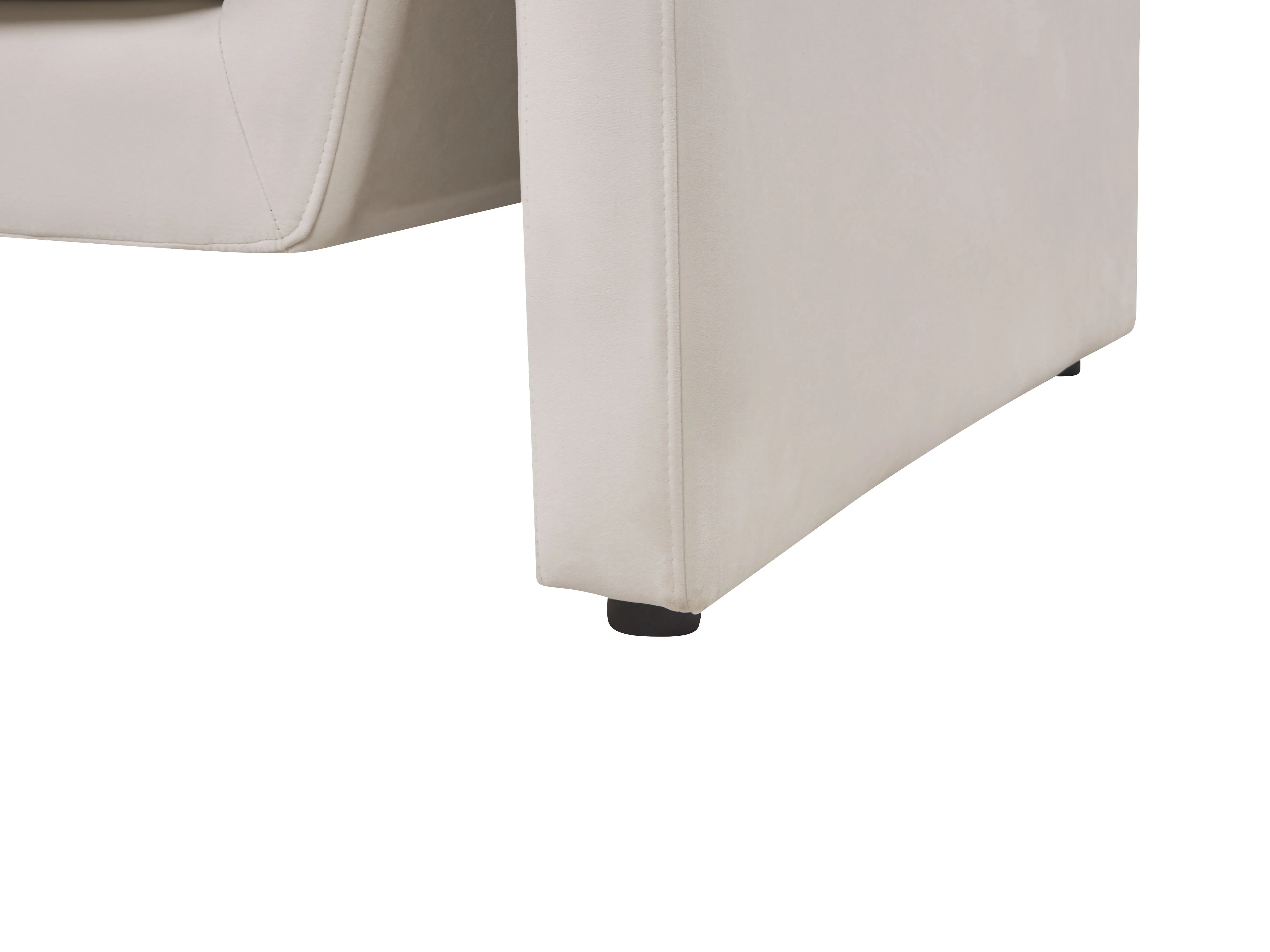 Bank 3-zits MAUNU Fluweel Lichtbeige