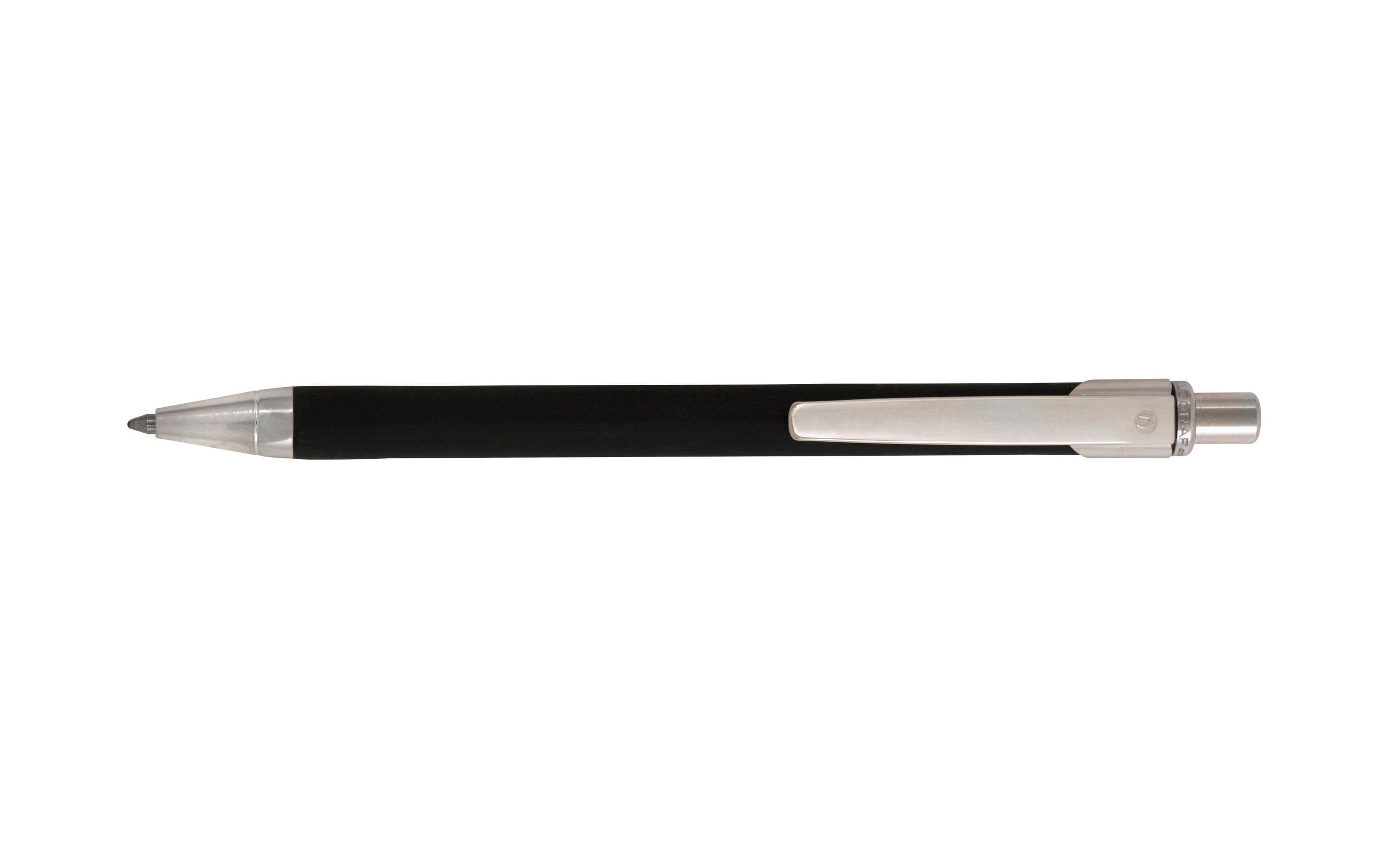 Kugelschreiber Rondo 1 mm, SchwarzDruck-Kugelschreiber