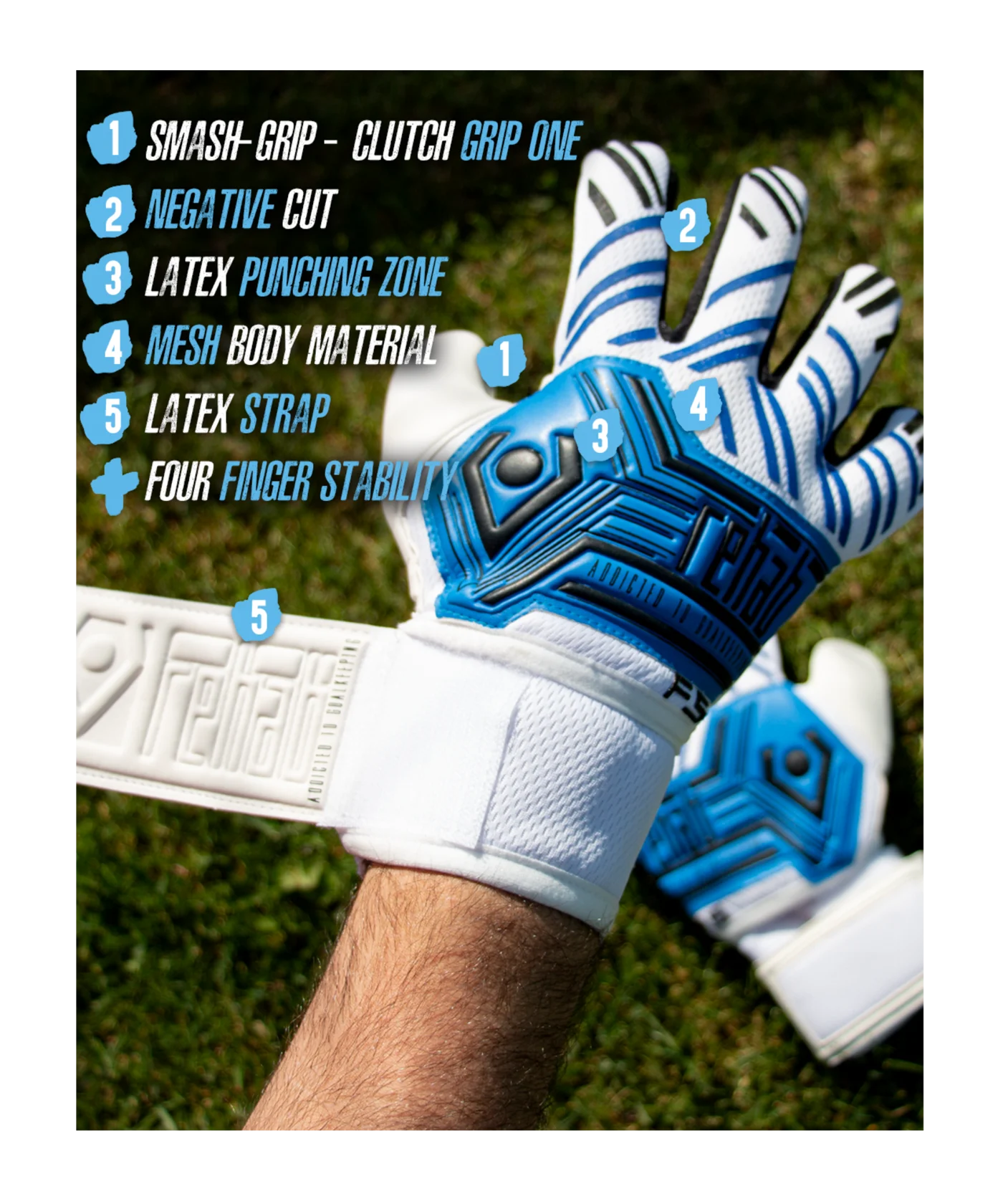 Rehab Core CG1 FS NC TW-Handschuhe Gelb Weiss F375