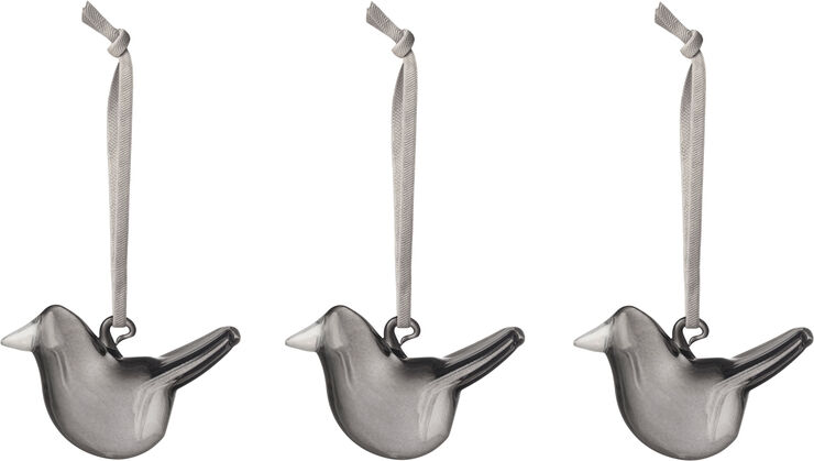 Iittala Iittala mini glasfugle 3-pak grå Grå