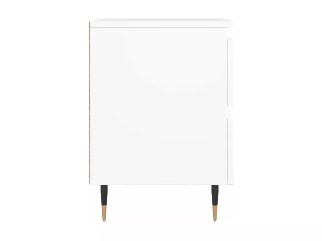 Table de chevet Blanc 40x35x50 cm Bois d’ingénierie