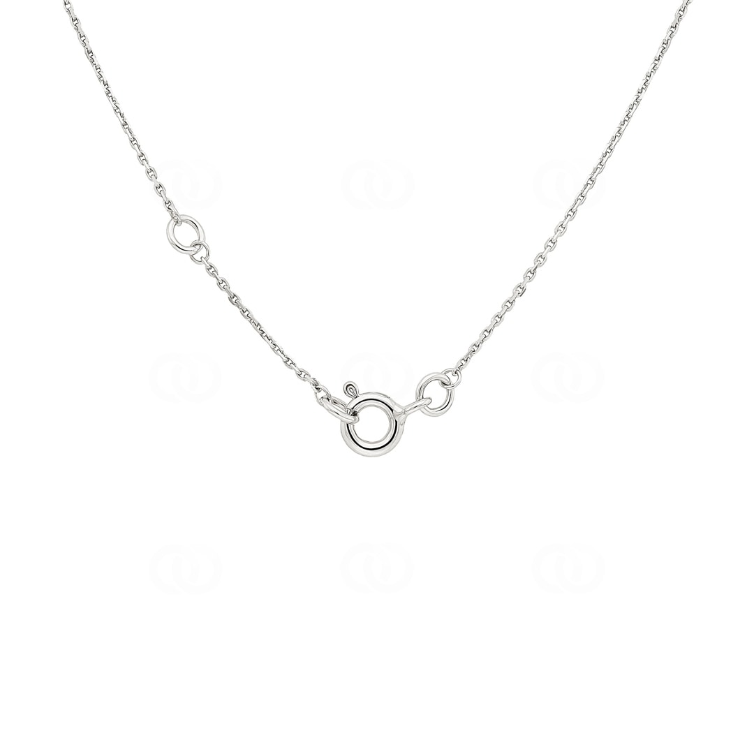Collier mit Anhänger 750/18 K Weissgold mit Saphiren Tropfen und Diamanten 0.06ct.