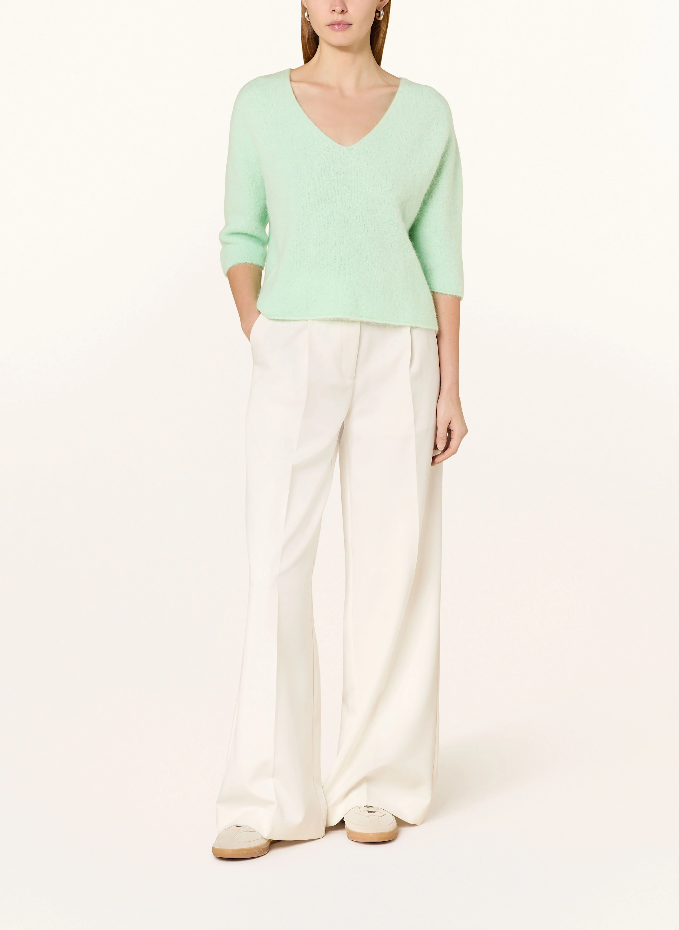 darling harbour Pullover mit 3/4-Arm und Alpaka