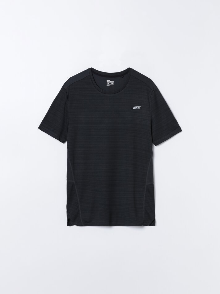 Camiseta esportiva técnica feminina - Cinza escuro