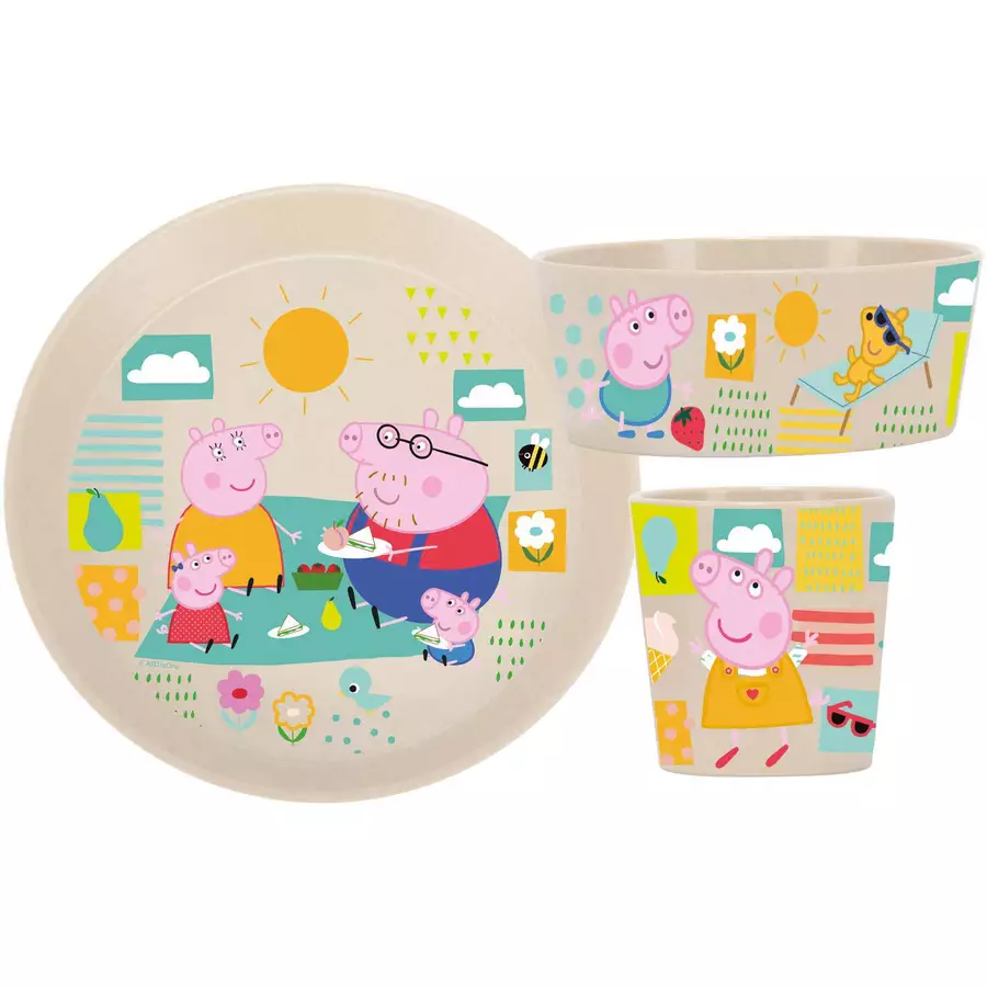 Koziol Kindergeschirrset Connect 3er Set organic-sand