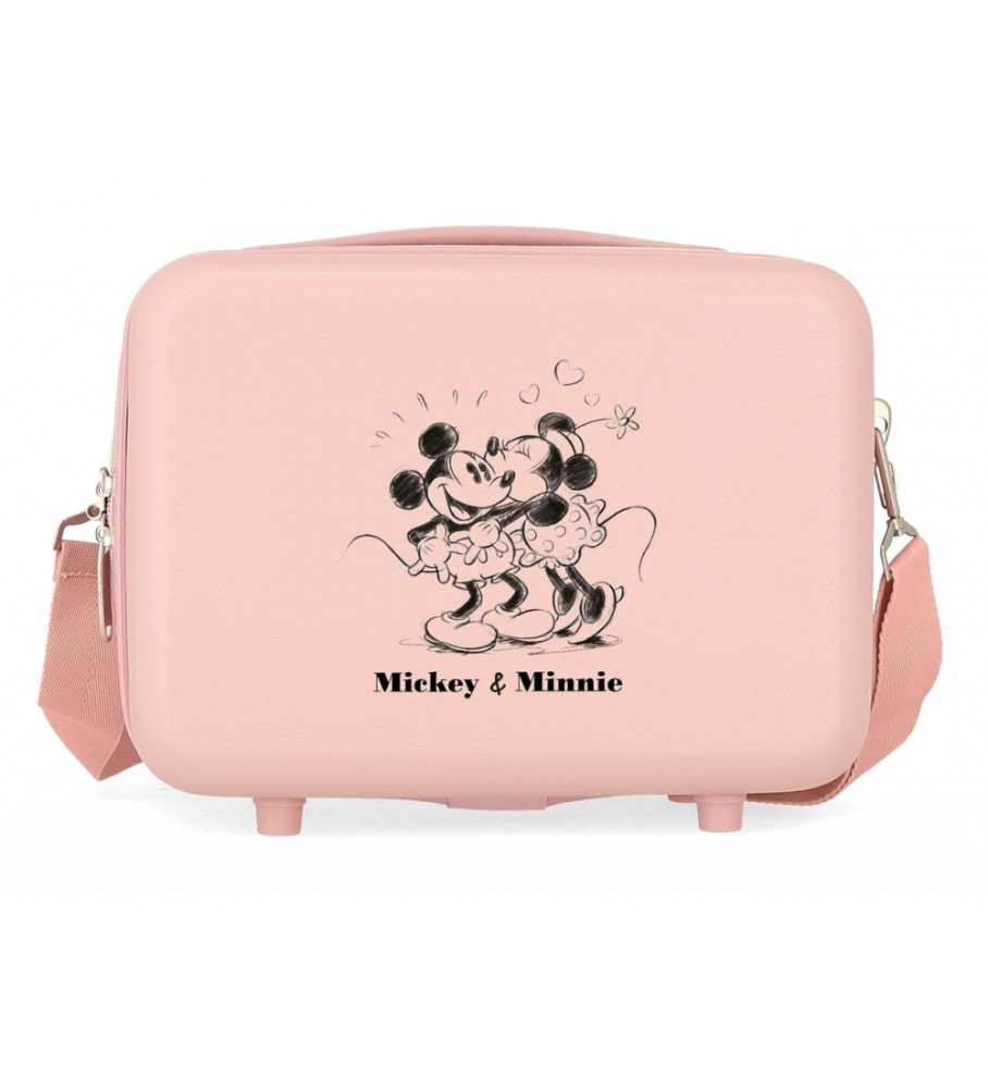 Nécessaire Disney Mickey & Minnie Kisses, rosa