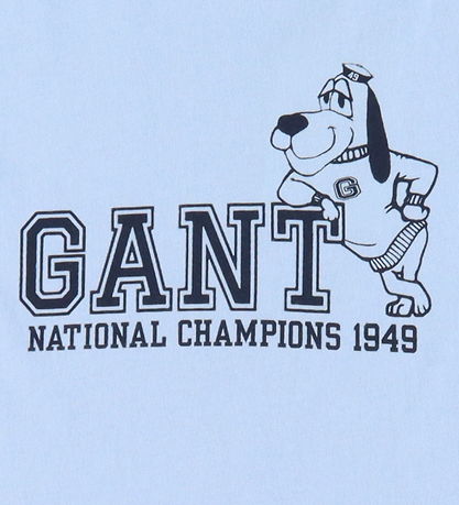 GANT T-Shirt - Dog Print - Frisch Blue