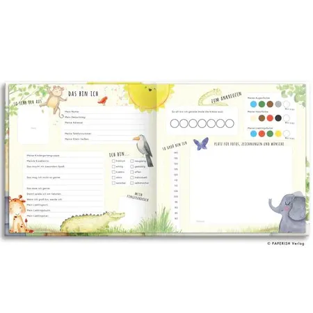 PAPERISH Kindergartenfreunde - Safari: ein Album für meine ersten Freunde (Freundebuch) von Pia Loewe