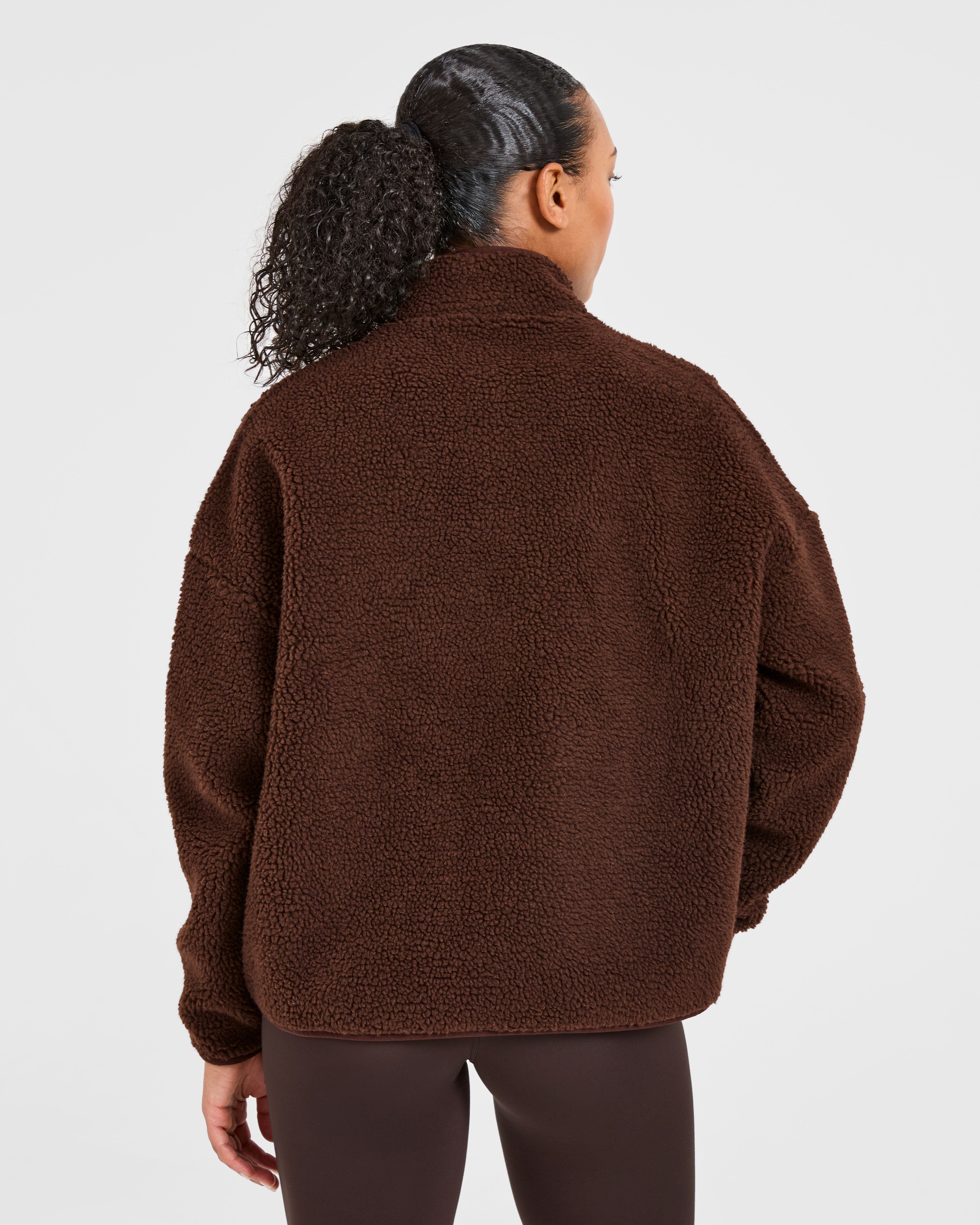 Oversized Zip Up Fleece Jacket