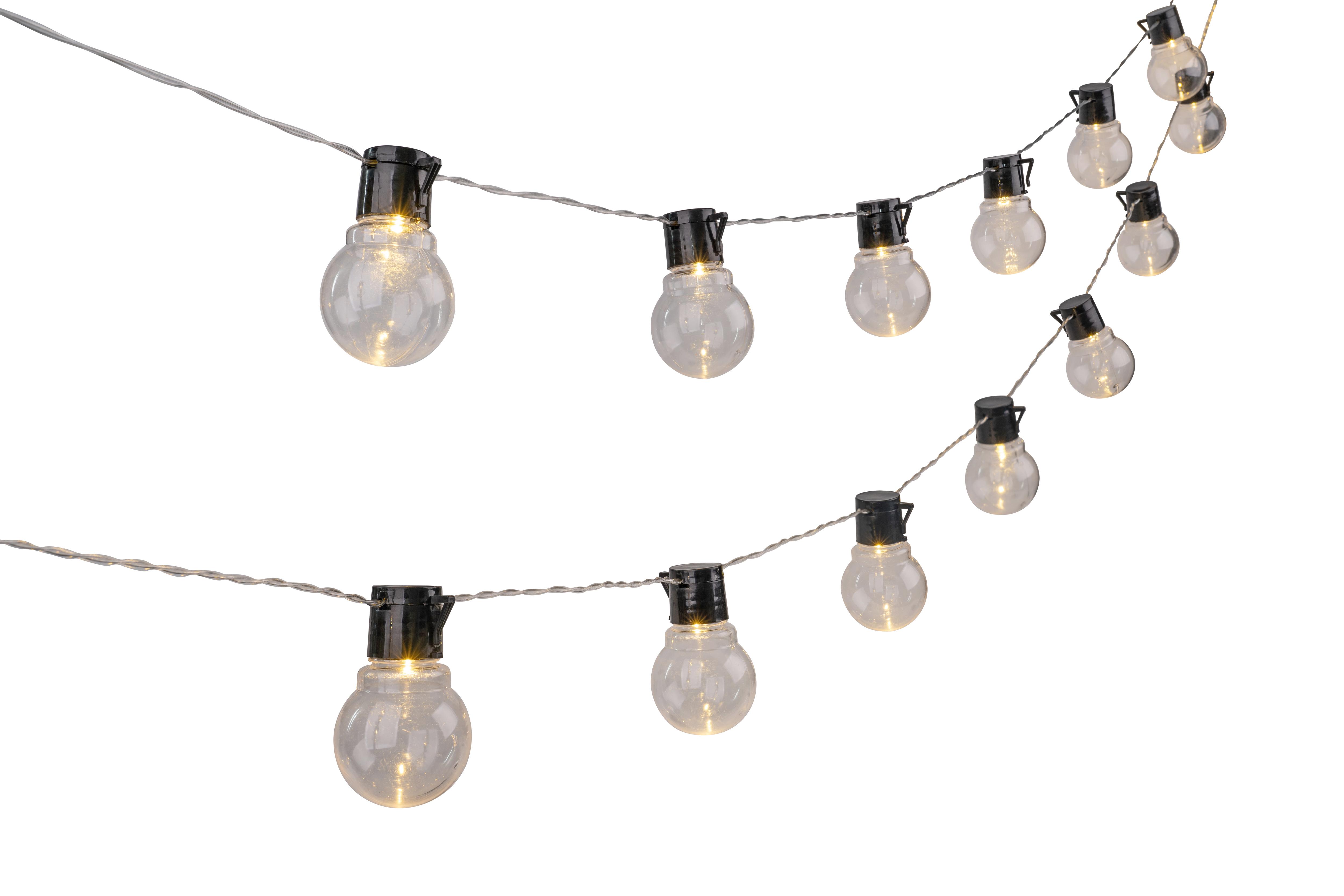 GUIRLANDE 20 BOULES SOLAIRES BLANC CHAUD MULTICOLORE L.5.8M