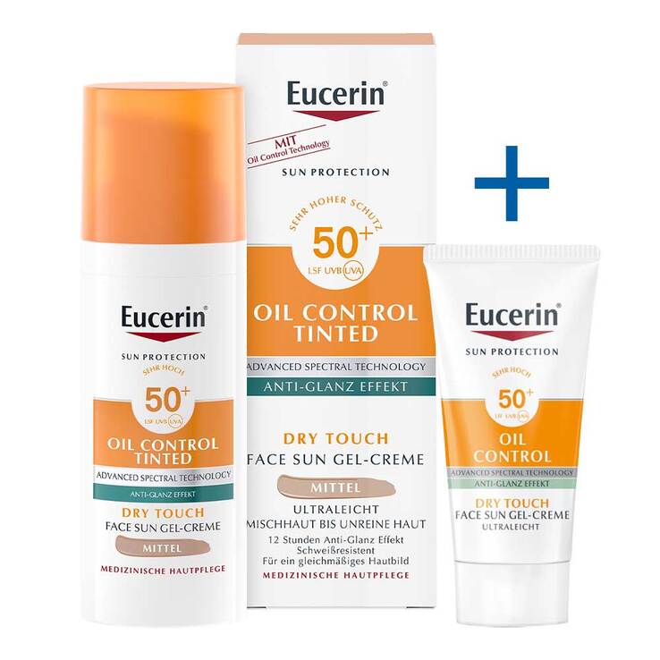 Eucerin Sun Oil Control tinted Creme LSF 50 + mitt., 50 ml