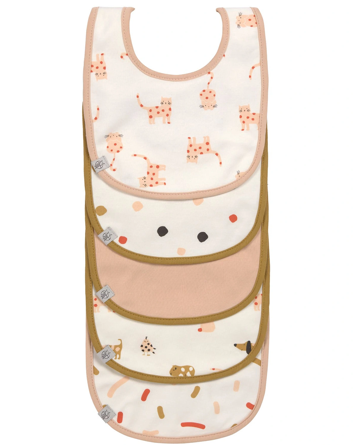 Klett-Lätzchen LITTLE MATEYS 5er Set in spicy orange