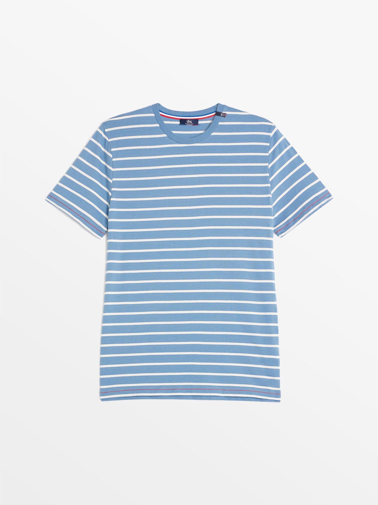 Tee Shirt Marinière Fabriqué en France Bleu