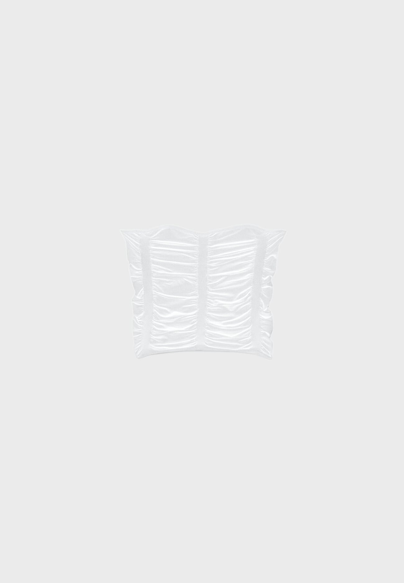 Top bandeau franzido