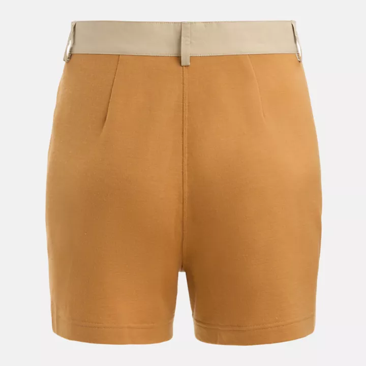 Short chino Timberland x Icebreaker en tissu éponge de laine mérinos pour femme en jaune