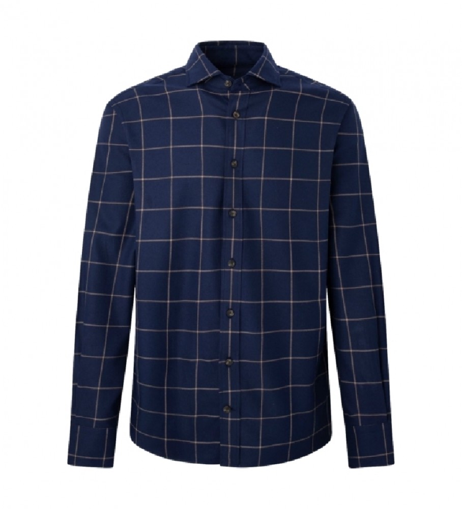 Camisa Hackett Navy Windowpane