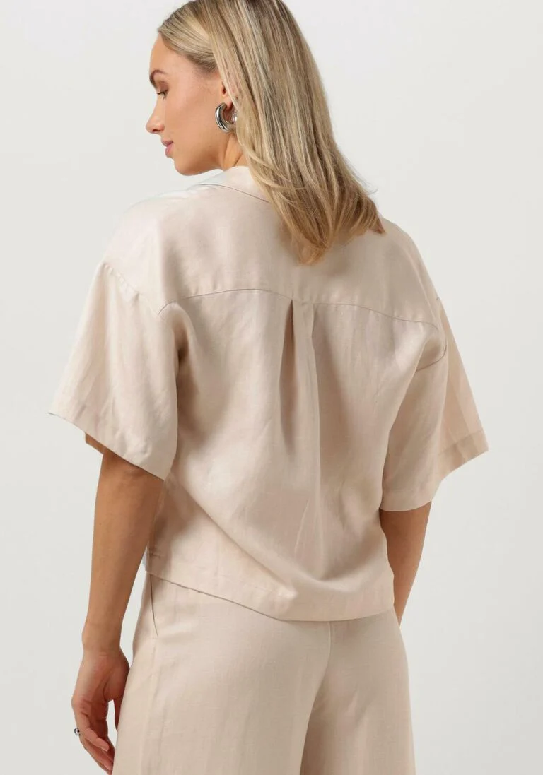 SELECTED FEMME gebroken wit selected femme blouse slflyra 2/4 boxy revers linen shirt