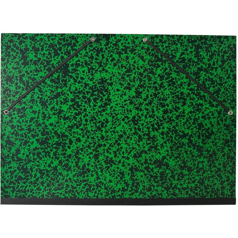 Carton à dessin Annonay avec élastiques 32x45 cm - Pour format A3 - Vert
