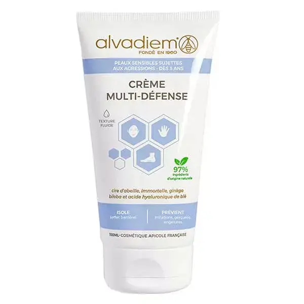 Creme facial multidefensivo Alvadiem para rosto, mãos e pés, 150ml