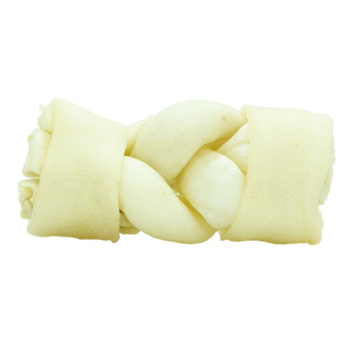 Queijo trançado em formato de osso para cães da marca Breeders