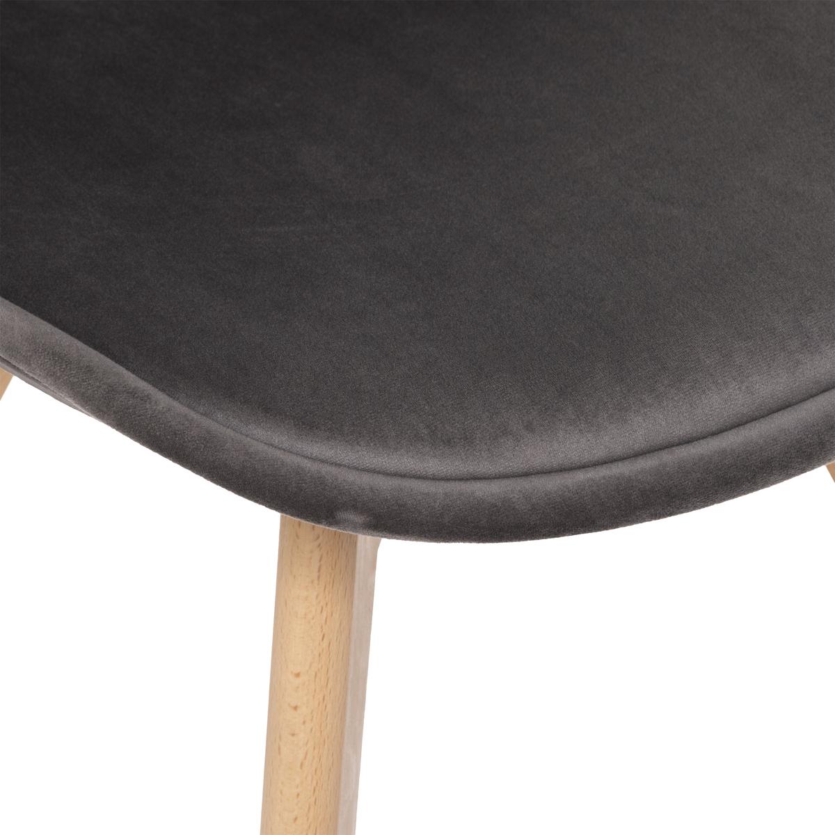 BAYA CHAISE VELOURS GRIS