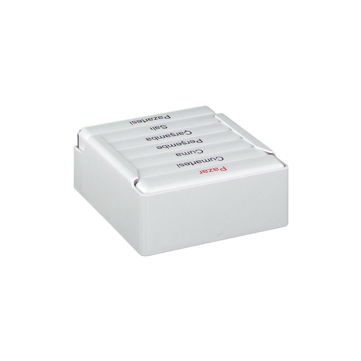 Medi-7® Medikamentendosierer in weiss für 7 Tage türkisch
