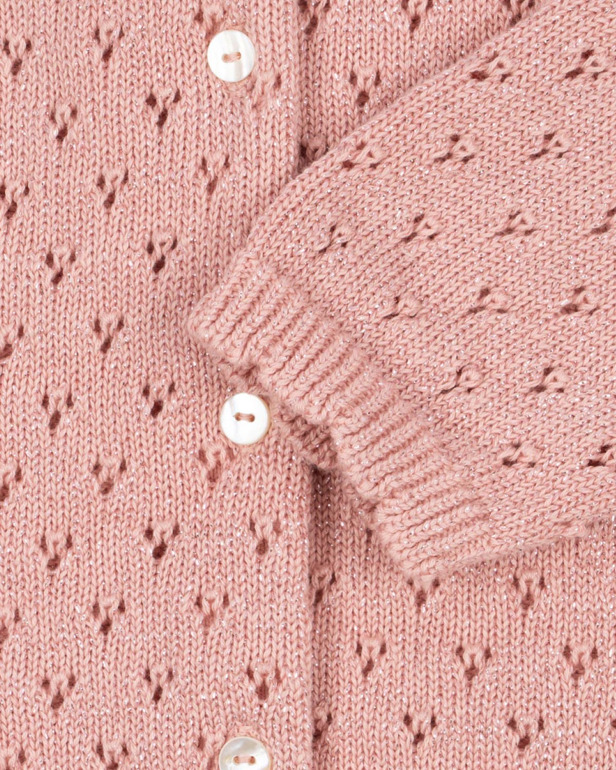 Cardigan Strikket m/ Glitter – Øko Bomull | Hannah Cardigan