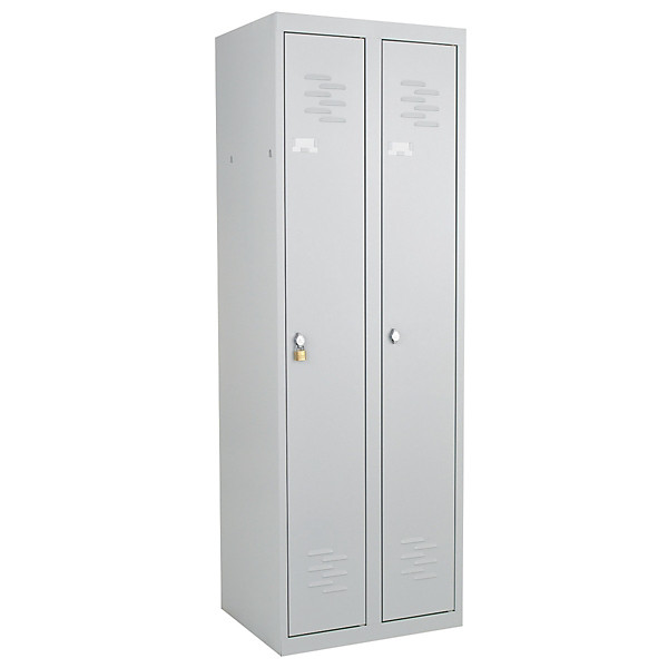Vestiaire monobloc Primo Industrie propre 2 cases gris