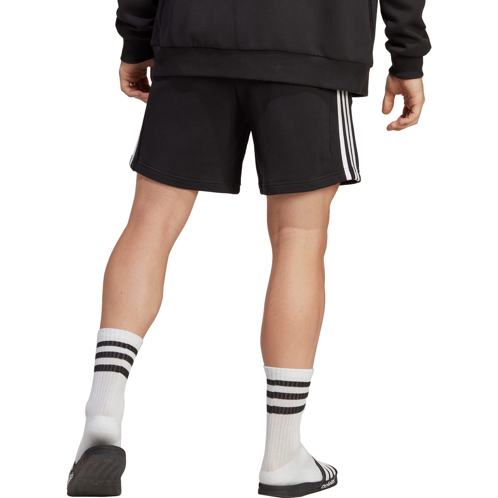 adidas Essentials French Terry 3-Streifen Shorts Herren schwarz