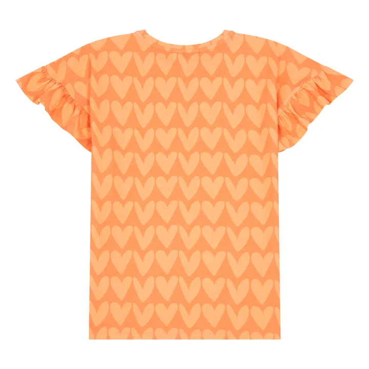 Hundred Pieces Robe Courte à Volant en Coton Bio | Orange