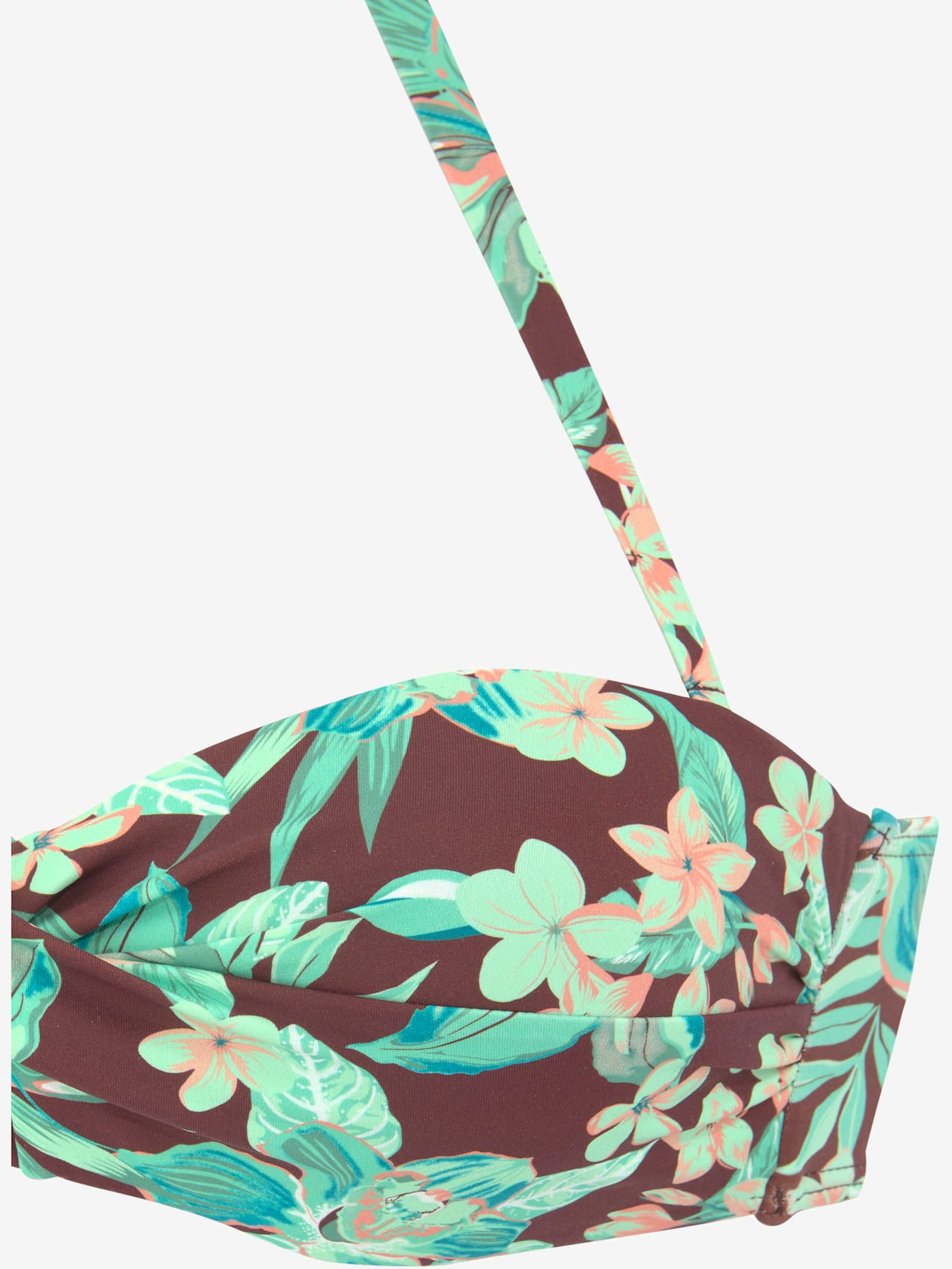 Maillot de bain bandeau à armatures motif floral – chaque pièce est unique