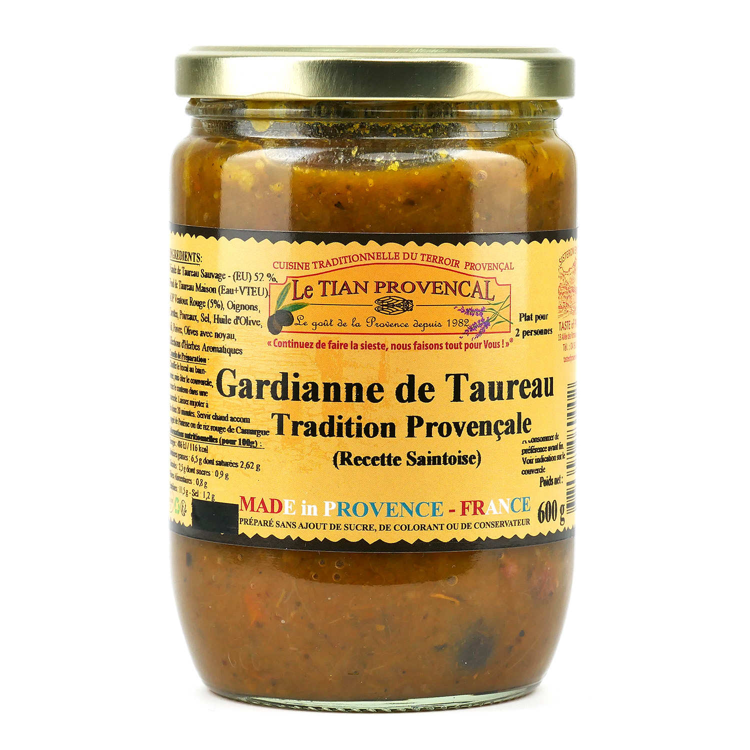 Gardianne de Taureau - Recette Saintoise AOP Ventoux Rouge