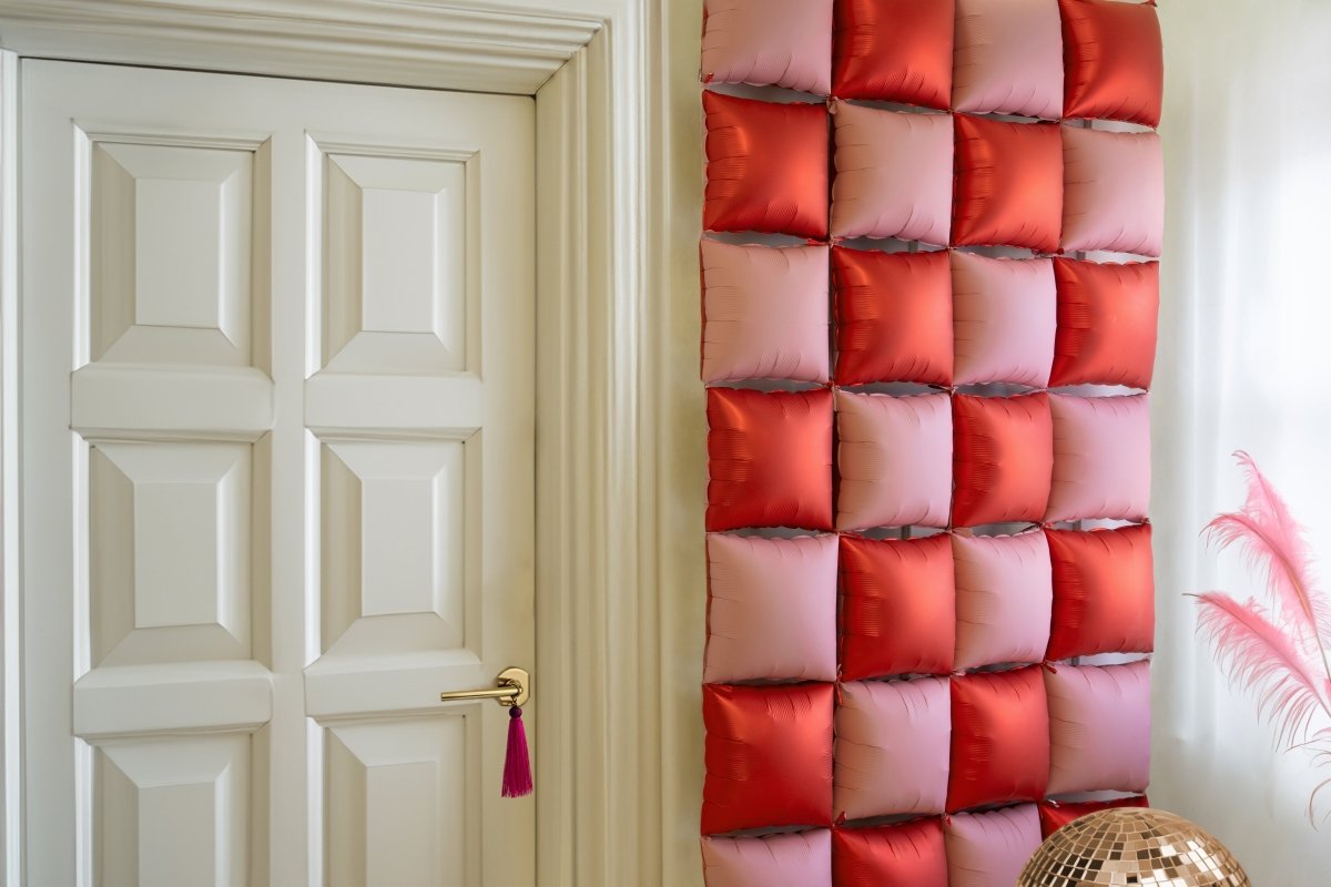 Rood Roze Ballonnen Muur Leeg 35cm 4st