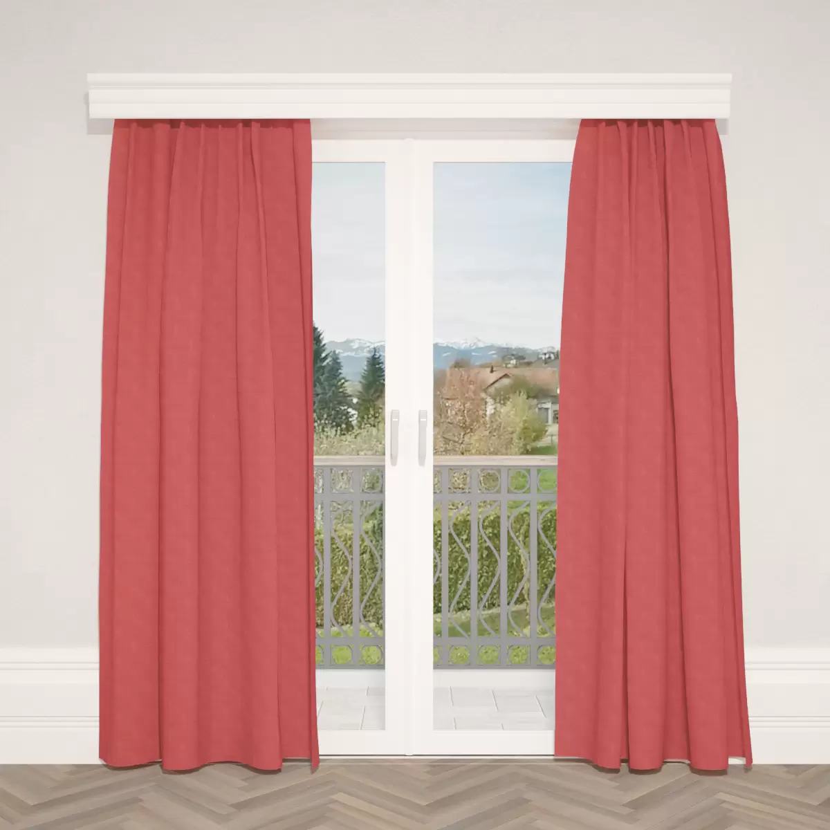 Verdunkelungsvorhang Nature CS Rot