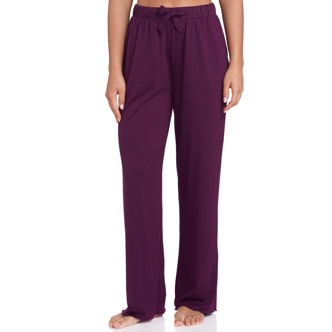 Gina Benotti Damen Loungewear-Hose in Unifarben lila