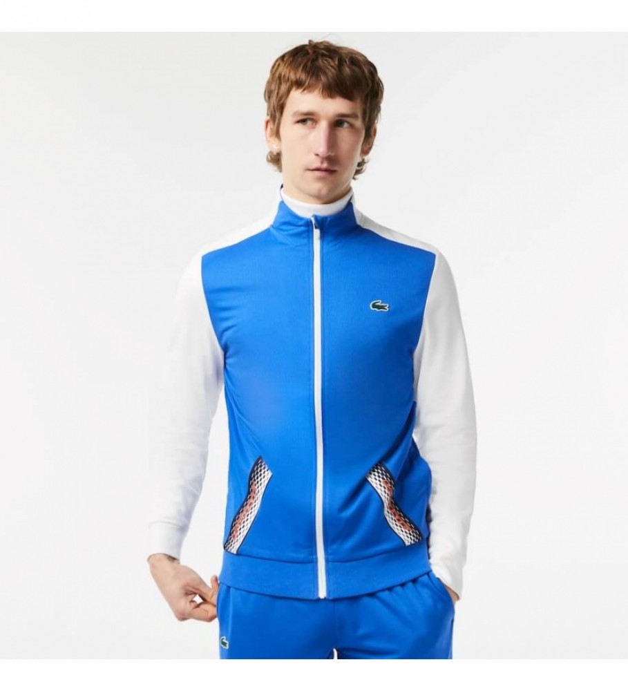 Moletom de tênis Lacoste, azul e branco