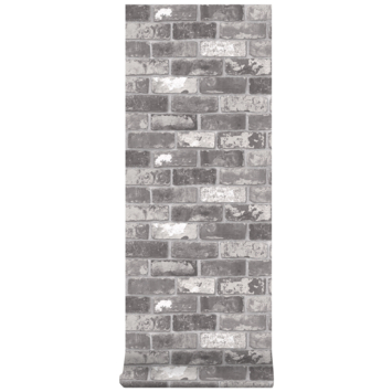 vtwonen vliesbehang Bricks grijs (dessin 2234-03)