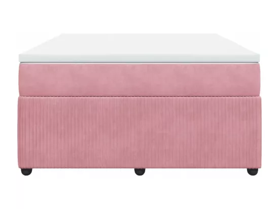 Sommier à lattes de lit avec matelas Rose 140x190 cm Velours
