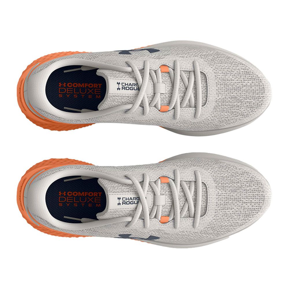 Under Armour UA CHARGED ROGUE 3 KNIT - Chaussures running Femme gray mist/orange tropic/downpour gray