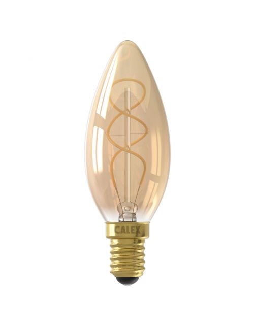 Calex Led Kaars Goud Flex Filament E14 4w 136lm - Lichtbron -