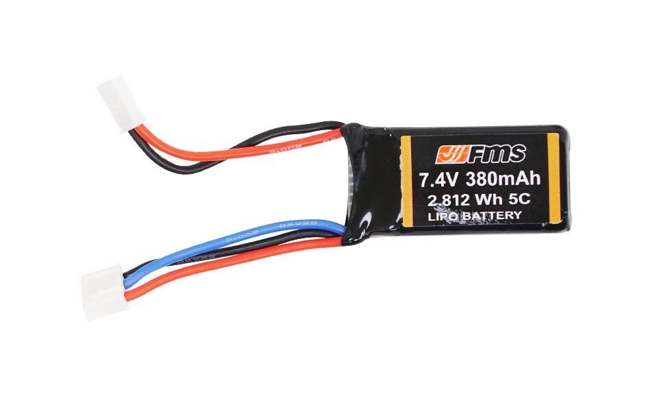 RC-Akku LiPo 380 mAh 7.4 V 5CErsatzakku zu FMS und EazyRC 1:18 Crawler