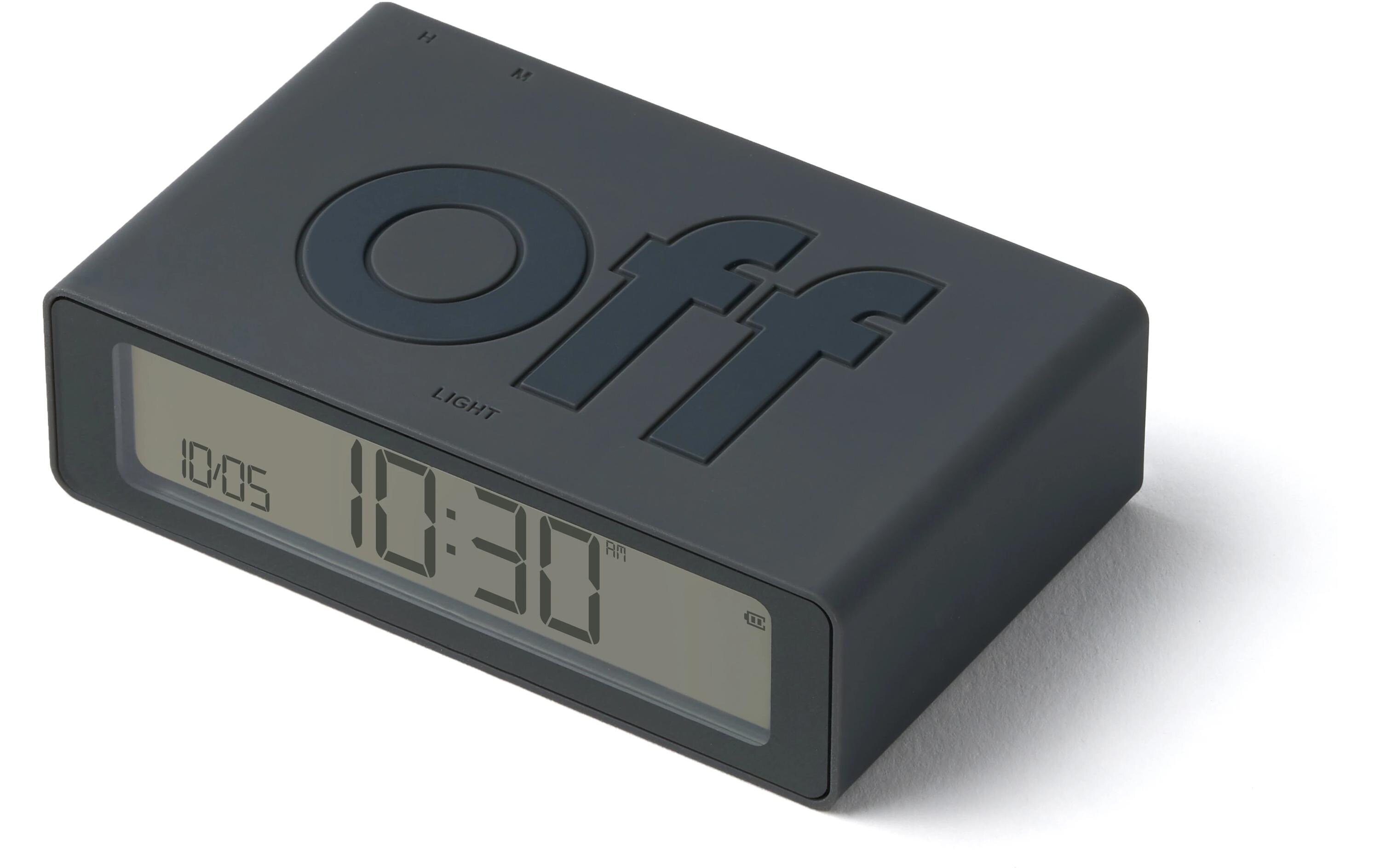 Digitalwecker Flip Mini AnthrazitMini LCD-Wecker mit Umkehrfunktion (On/Off)