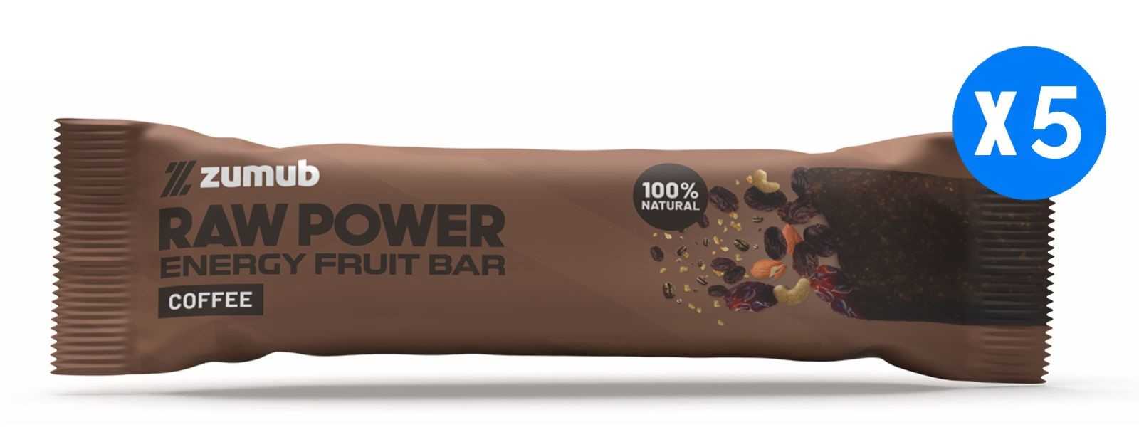 Barra de Energia de Frutas Zumub Raw Power 30g Café