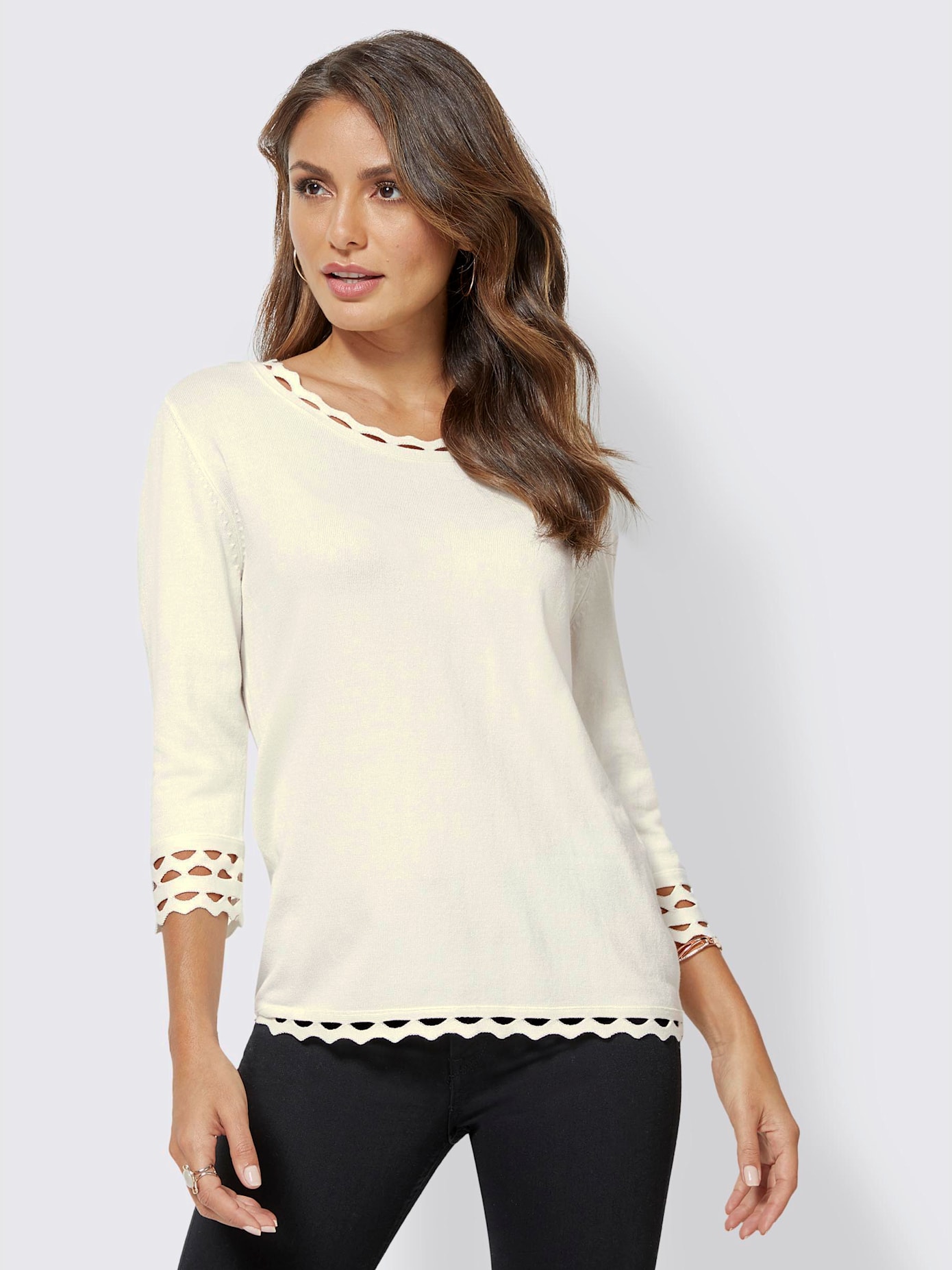 Pull à manches 3/4 viscose