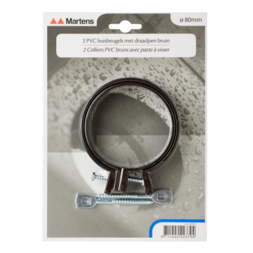 Martens ophangbeugel met pen 80 mm bruin 2 stuks