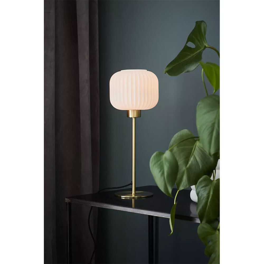 BORDLAMPE MARKSLÖJD SOBER HVIT/MESSING