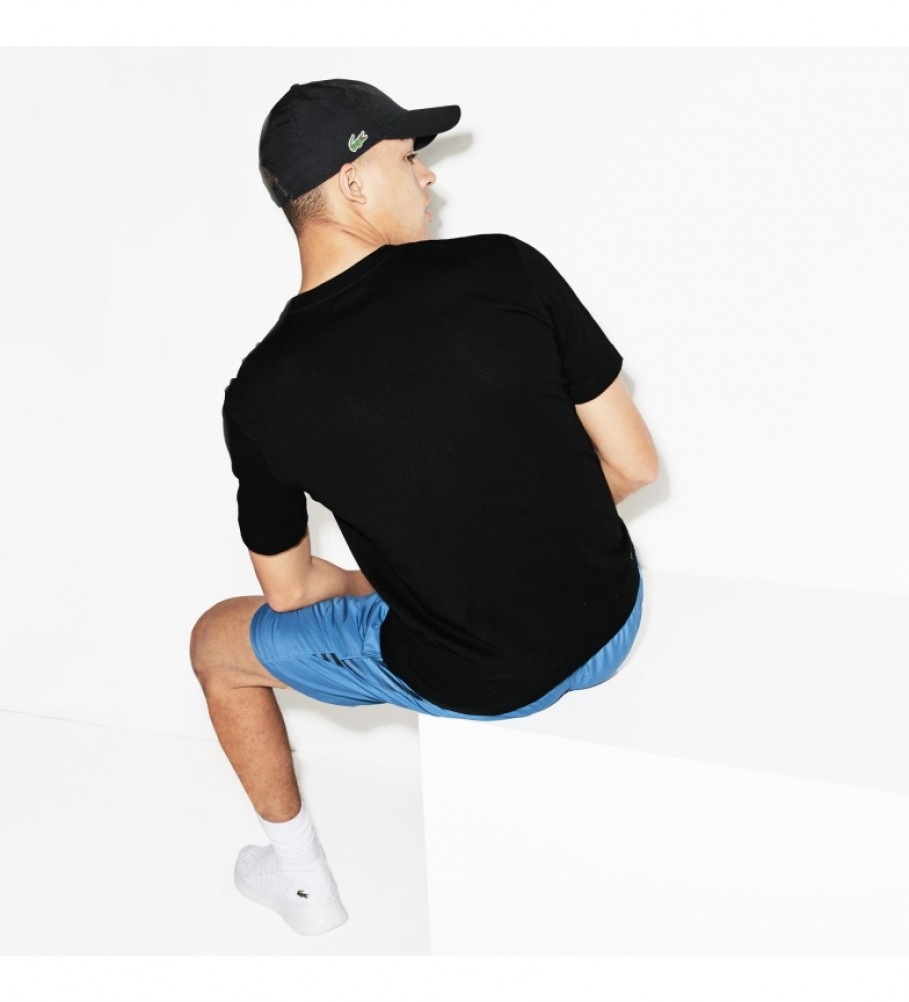 Camiseta de tênis Lacoste preta