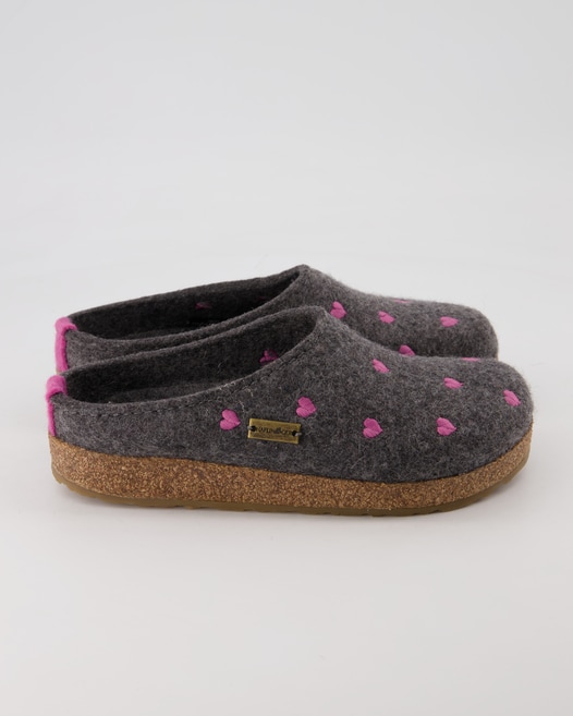 Haflinger Grizzly Cuoricini Hausschuhe in Grau