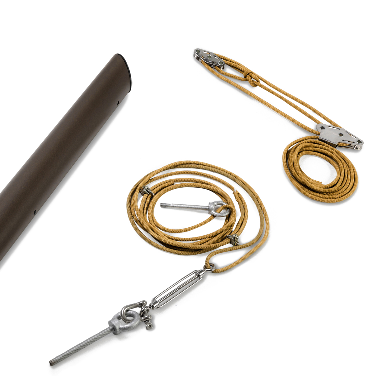 Maanta EZ Mast 80° schaduwdoek paal - dark corten