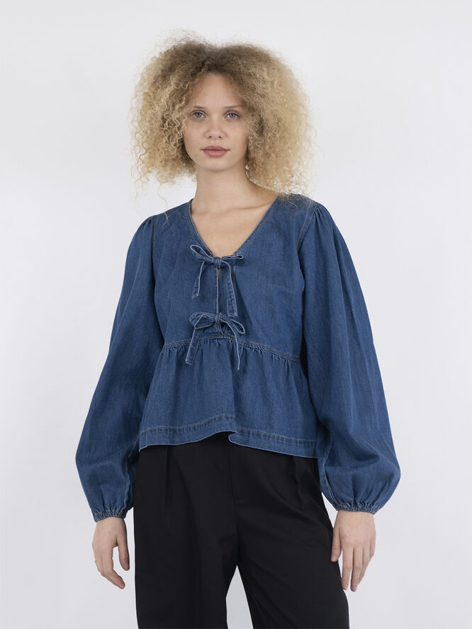 Neo Noir Esmée D Blouse Vintage blue